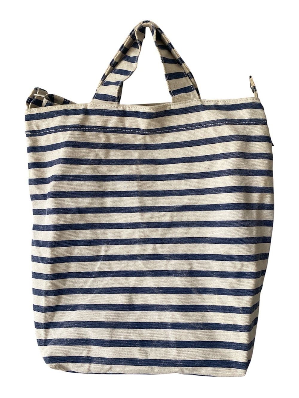 Baggu Duck Bag Sailor Stripe, Navy and White , Tote Bag, Nautical, Washable - Picture 6 of 17